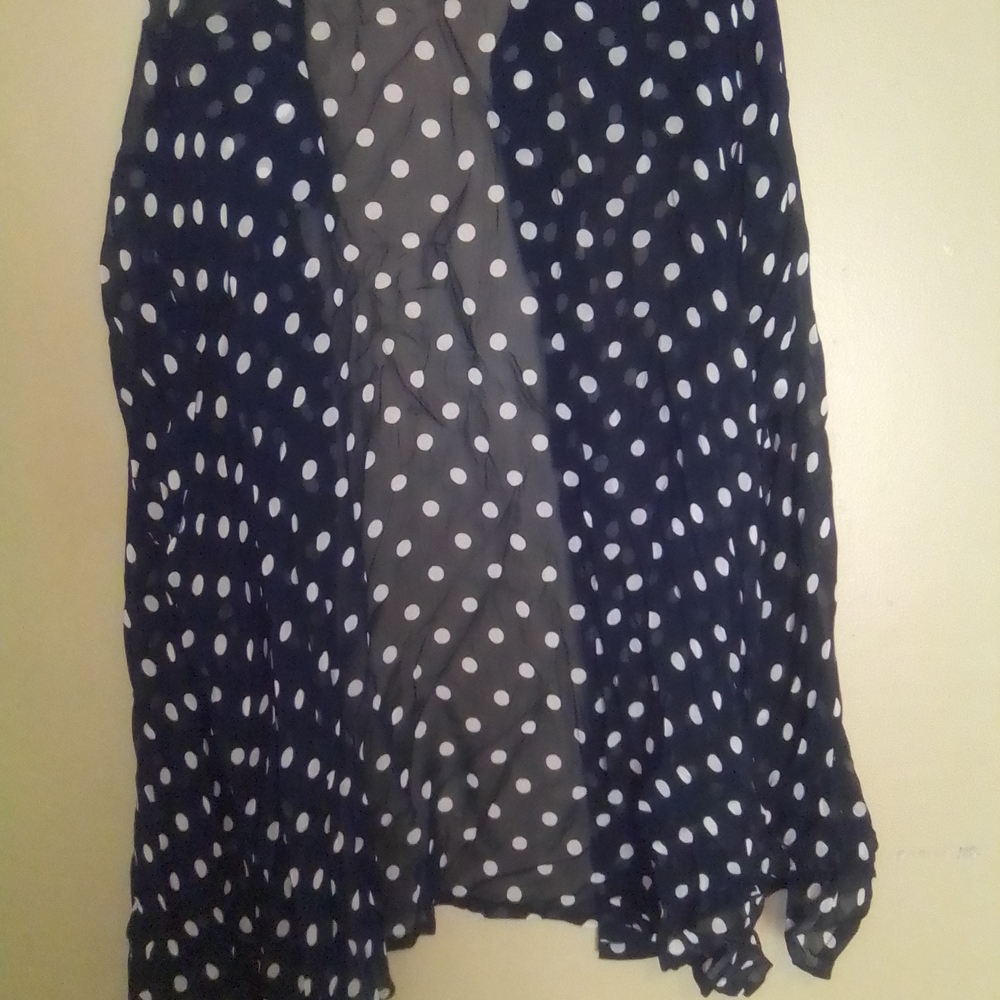 Avenue Sheer Cardigan with Polka Dots